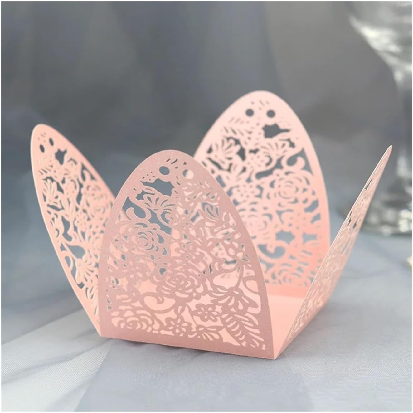 Pack of 50 Valentine's Day Boxes for Gift Wrapping with Ribbon, Christening, Birthday, Party Decoration (Deep Sapphire)