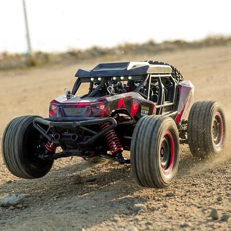 Image of RC Car, 1:16 Scale Remote Control Car, High Speed 4WD Electric Car with LED Light, 4X4 RC Off-Road Truck 38KM /H High Speed Racing Vehicle for Adults, Boys, Girls, Kids