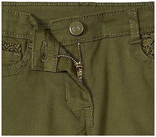 Image of Max Girls Solid Woven Shorts with Lace Detail