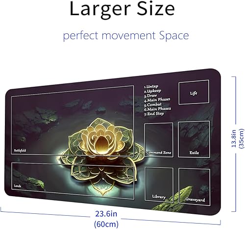 Vista 132 de MTG - Tapete de juego con bordes cosidos, parte inferior de goma antideslizante, tapete de juego TCG para gatos, superficie de goma lisa, tapete