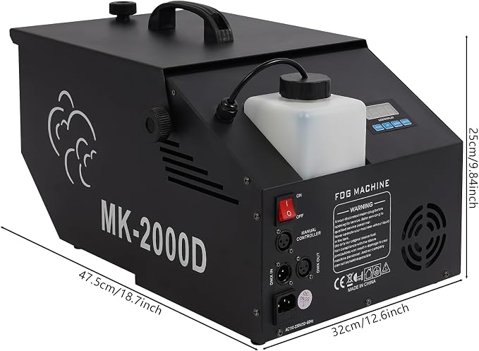 Máquina de humo bajo con control remoto y 1200W miniatura 2