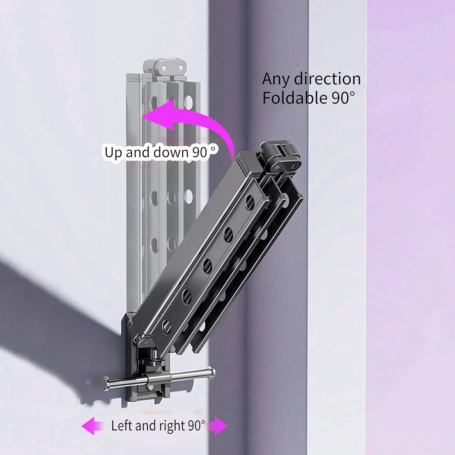 ウォールマウント衣類乾燥機 格納式タオルレール付き 拡張可能な衣類乾燥ラック アパート衣類吊りソリューション