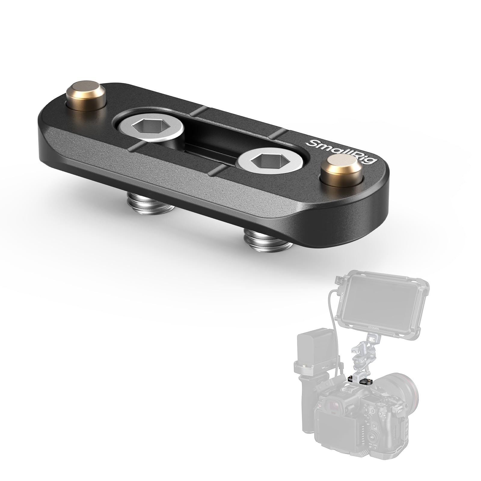 SMALLRIG Mini Quick Release NATO Rail (Thinness 6mm, Length 48mm) for NATO Handle Camera Cage, Ant-Off Design - 2172