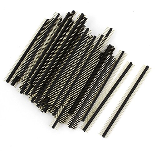 Aexit 60Pcs 50 Audio & Video Accessories Position 1.27mm Pitch Single Row Straight Pin Connectors & Adapters Header Strip