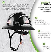 Vista 3 de Casco de seguridad de construcción ventilado de ala completa, casco de seguridad aprobado por la OSHA Cascos De Construcción, cascos de trabajo