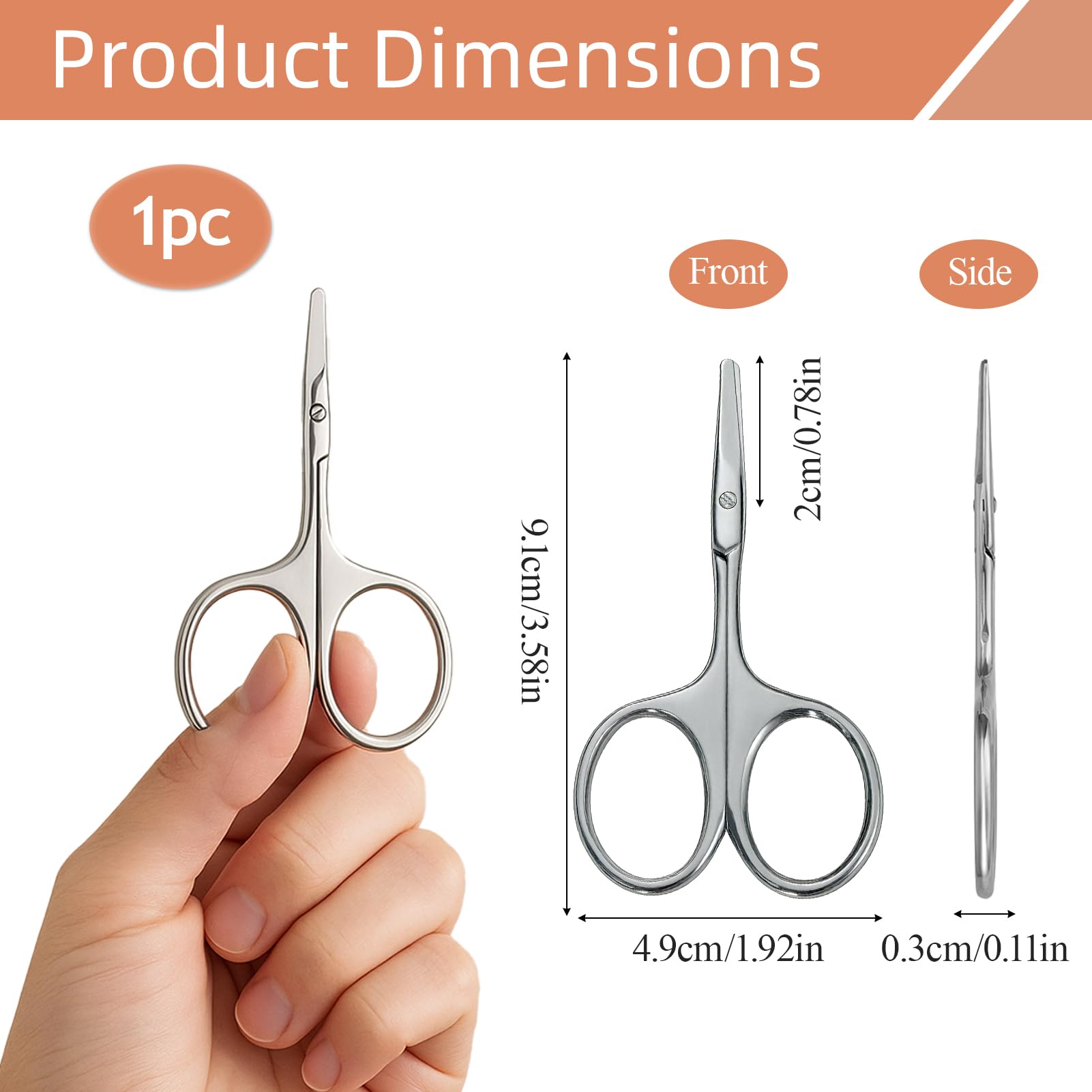 Ciseaux Ongle, Bord Arrondi en Acier Inoxydable Très Tranchant, Petit Ciseaux, Appliquer Sur les Ongles des Mains et des Orteils, Coupe Ongle Bebe Argent