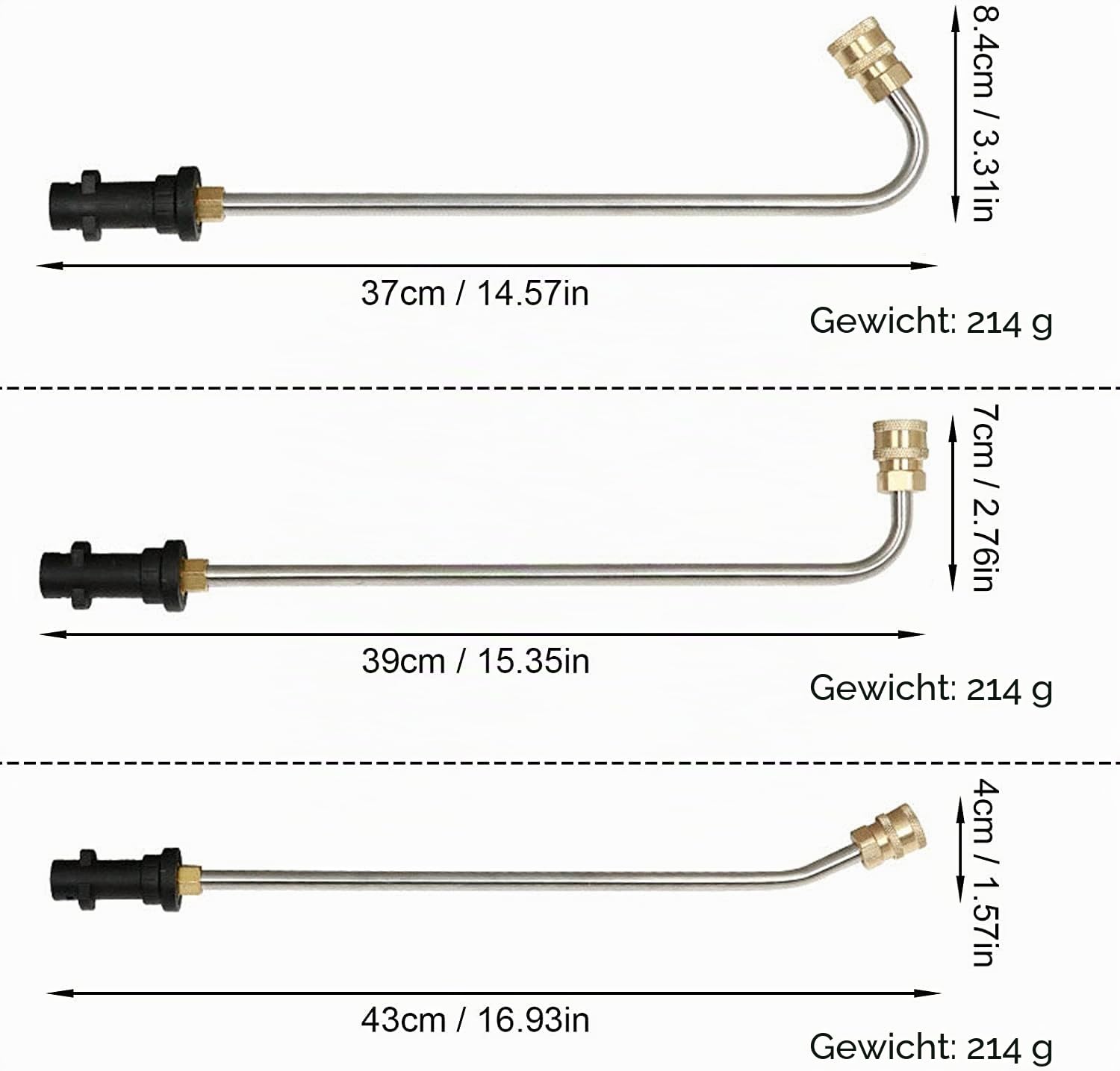 Dachrinnenreinigungswerkzeuge für Kärcher K2 K3 K4 K5 K6 K7, Hochdruckreiniger Verlängerungsstab Dachrinnenreiniger Lanze mit 5 Sprühdüsen für Hochdruckreiniger Wasserbesen Untergestell Reiniger (U)