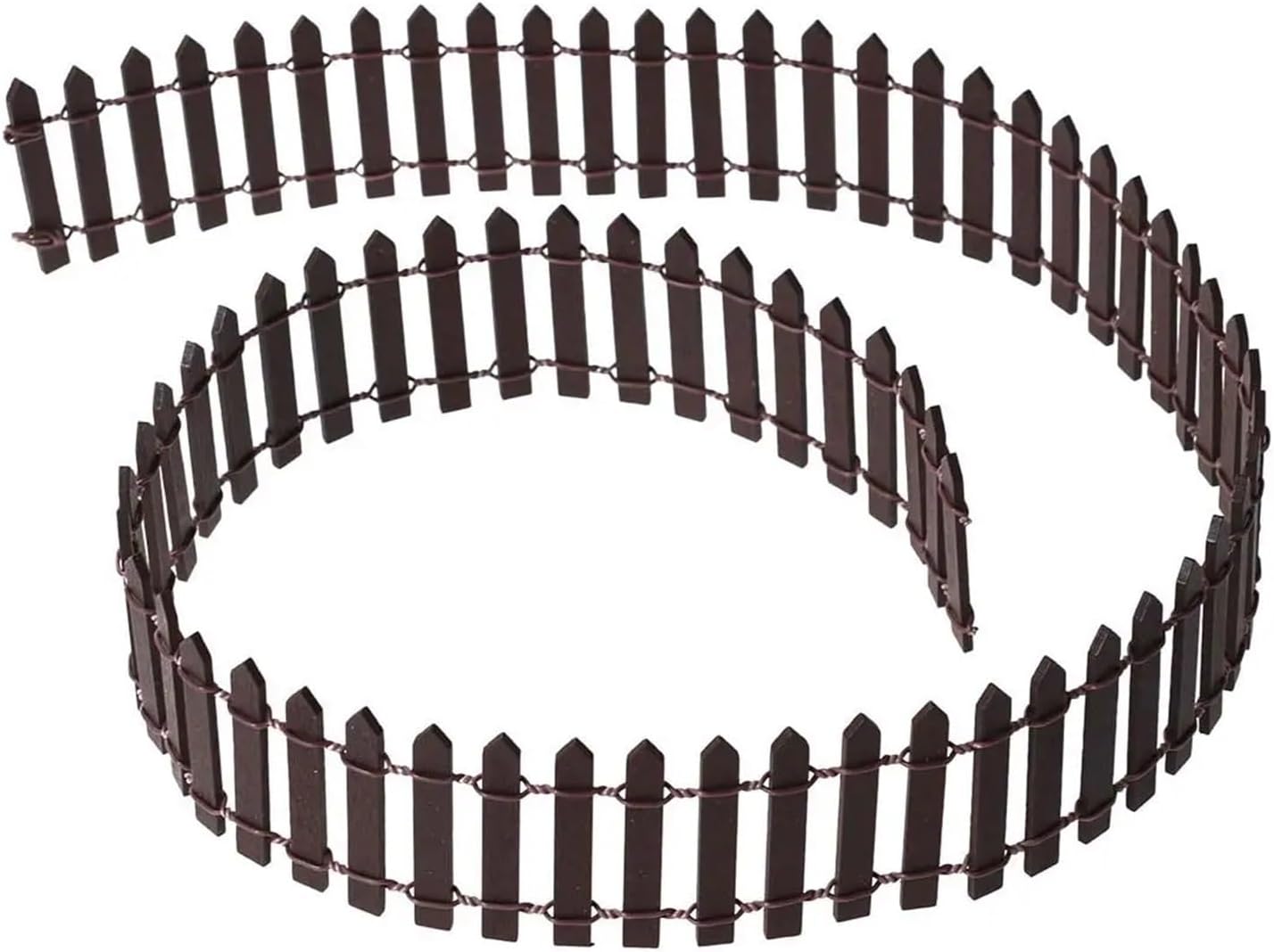 6Pcs Mini Wooden Fence for Fairy Garden Miniature Landscaping DIY Micro Scene Bonsai Pot Terrarium Decor