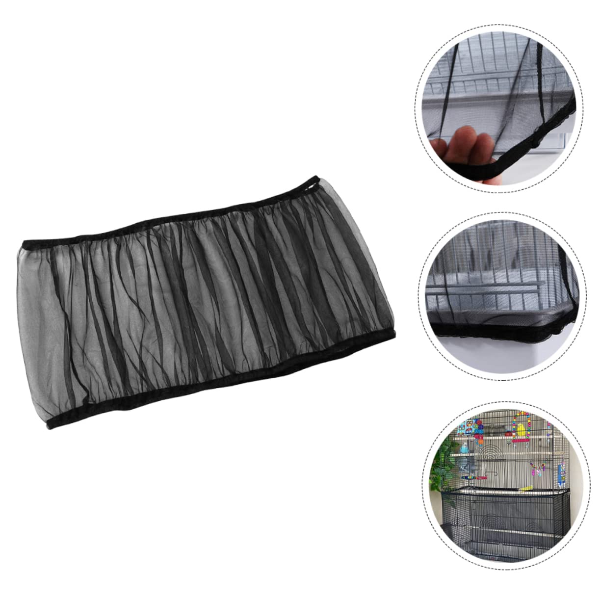 Mipcase Birdcage Cover Splash Elastic Net Mesh Protector for Pet Cages Breathable to Keep Room Clean Easy to Wash and Durable Present for Bird Lovers