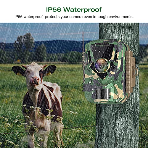 Mini Wildkamera 1080p 16MP Wildkameras mit Nachtsicht Kleine wasserdichte Jagdfallenkamera mit 120° Weitwinkelobjektiv 2… – Bild 5