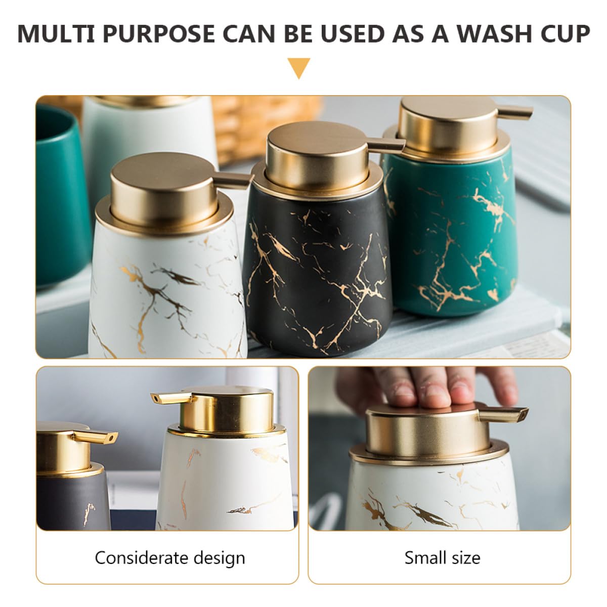 Homoyoyo Kit de Accesorios para Baño de Cerámica Soporte Cepillo de Dientes, Vaso para Pasta de Dientes y Jabónera, 1 Juego