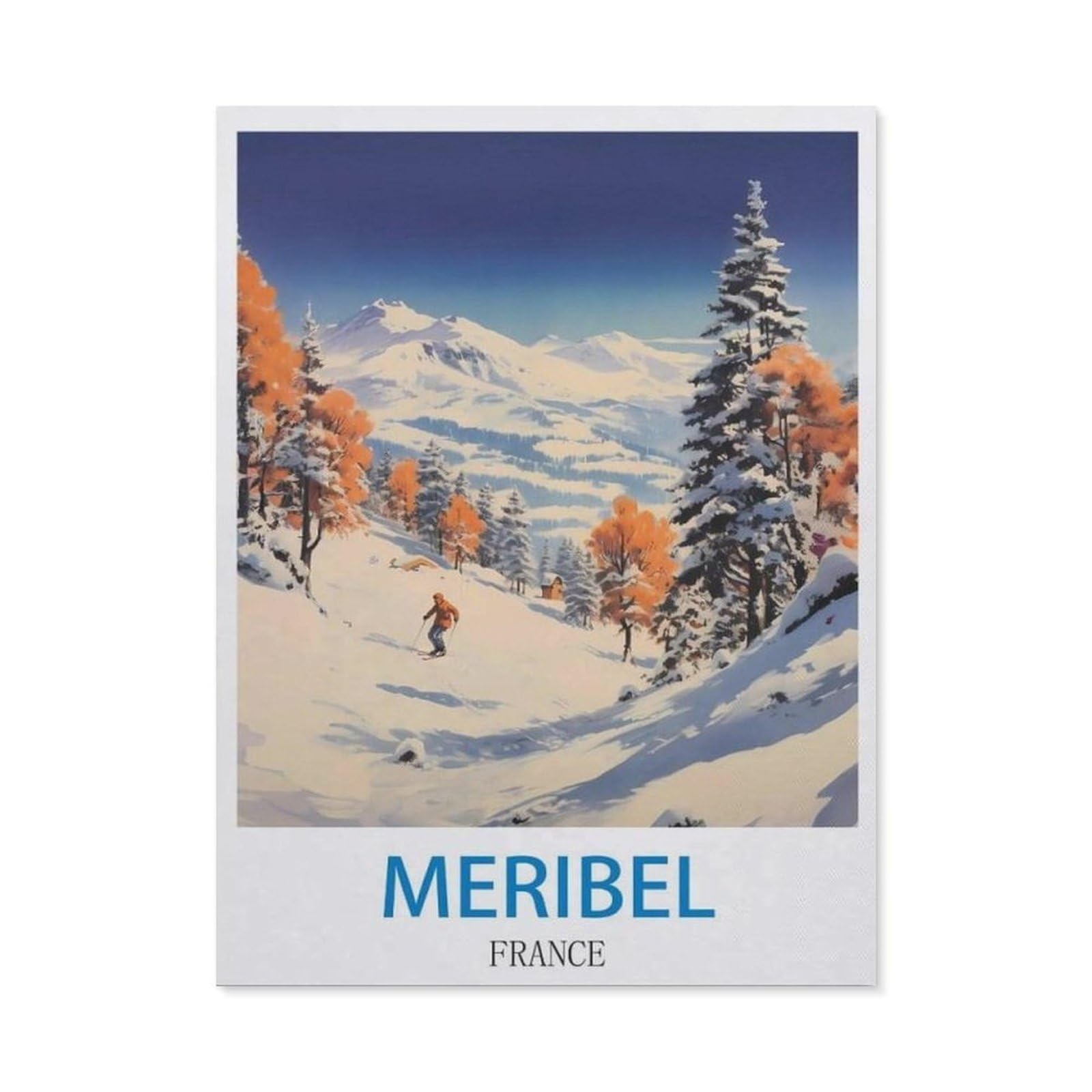 BEAYODKP Diamond Painting Kits for Adults and Kids，Meribel France ， Ski