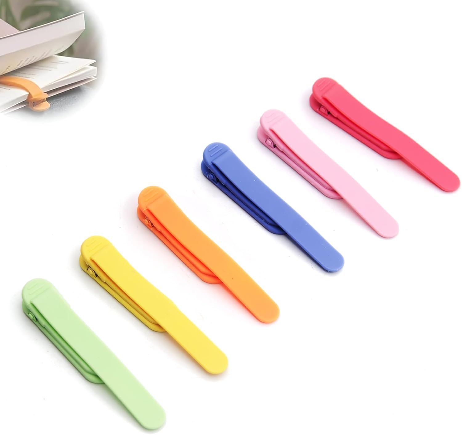Smart Bookmark 6pcs Silicone Book Mark Set Colorful Page Markers Book Clip Page Holder Book Accessories for Men Women Gift for Reading Lovers/Teachers/Back to School
