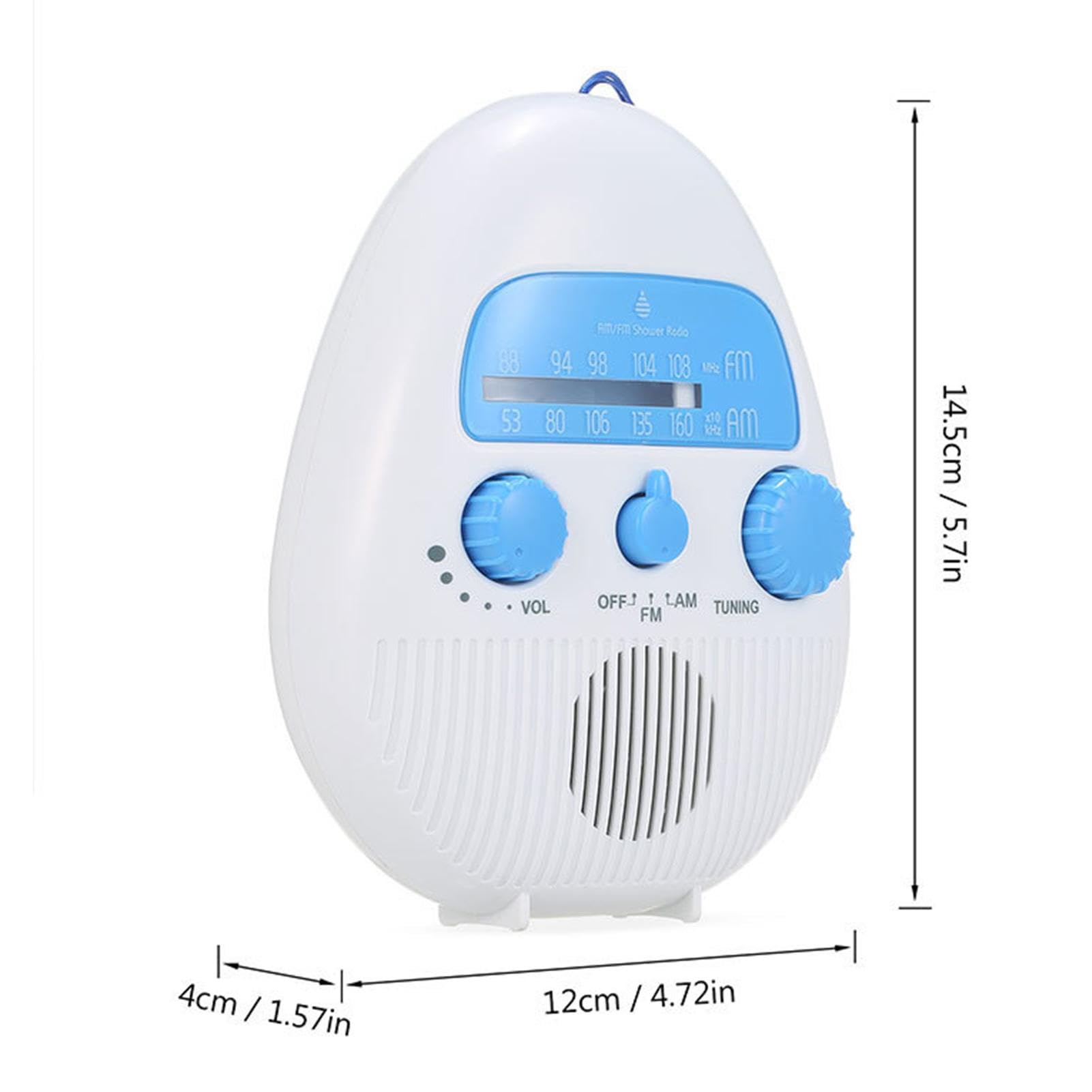 Radio de Poche Am FM,Radio de Douche Am FM Portable,Radios de Poche Radio personnelle | Conception de Bouton de Haut-Parleur intégré récepteur FM et Am Son Clair pour Hommes Femmes