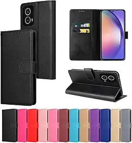 Capa Capinha Protetora Celular Carteira Flip Couro Compatível MotoroIa Moto G35 Proteção Premium [DPF] (PRETO)