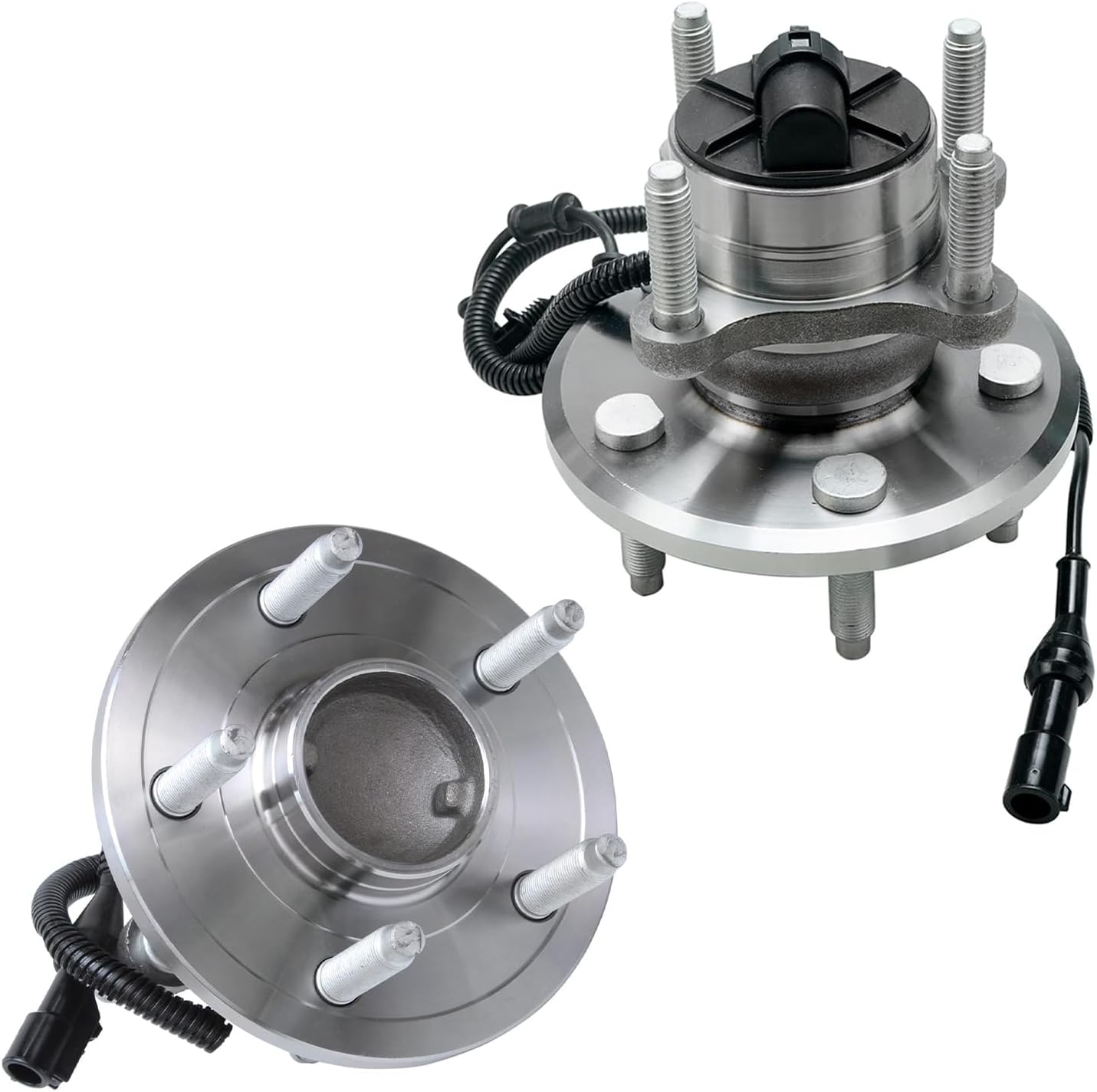 Detroit Axle - 4pc Wheel Bearing and Hubs Assembly with ABS & 5-Lug for Ford Freestar 2004-2007, Mercury Monterey 2004-2007 4 Front and Rear Wheel Bearing and Hubs 2005 2006 Replacement