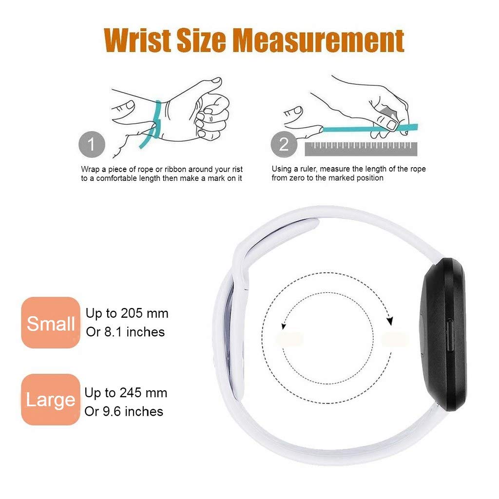 Hiramak Replacement Strap Compatible with Fitbit Versa 1, 2, Grey, L-XL - Image 3