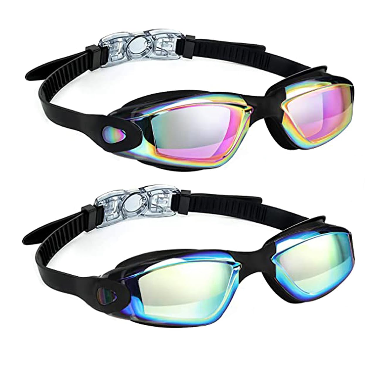 Lot de 2 lunettes de natation pour enfants de 3 à 15 ans, verres pour sports nautiques, cadeaux pour filles et garçons