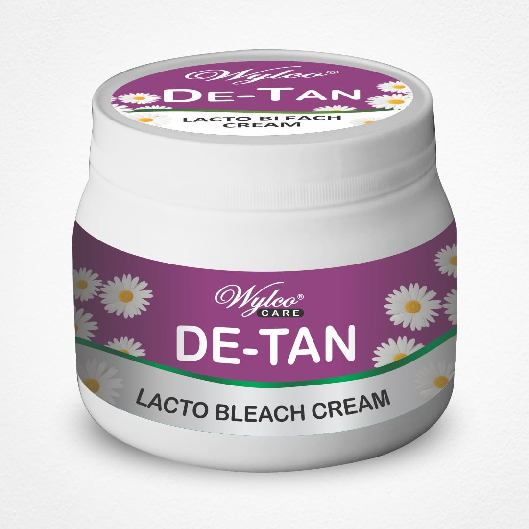 D-TAN Lacto Bleach Cream for Instant Tan Removal & Sun Damage Protection, Facial Cleanser & Exfoliant for All Skin Types, Brightening, Moisturizing & Replenishing Skin Naturally