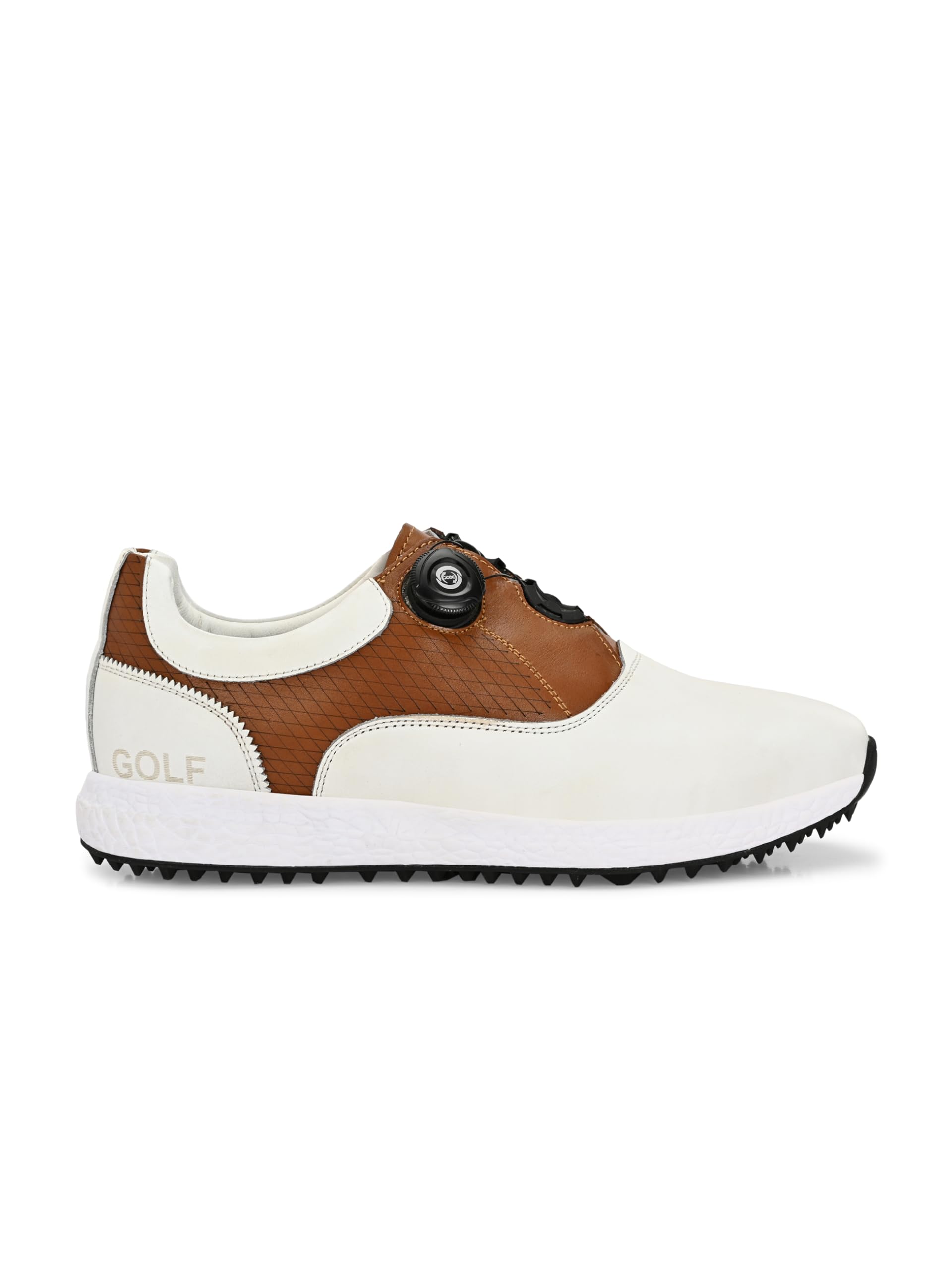 pro ase sport PRO ASE Golf Shoe | Light Weight | Waterproof | Black/Tan Brown/White Brown | Golf Shoe with Button Type LACE UP-picture-11