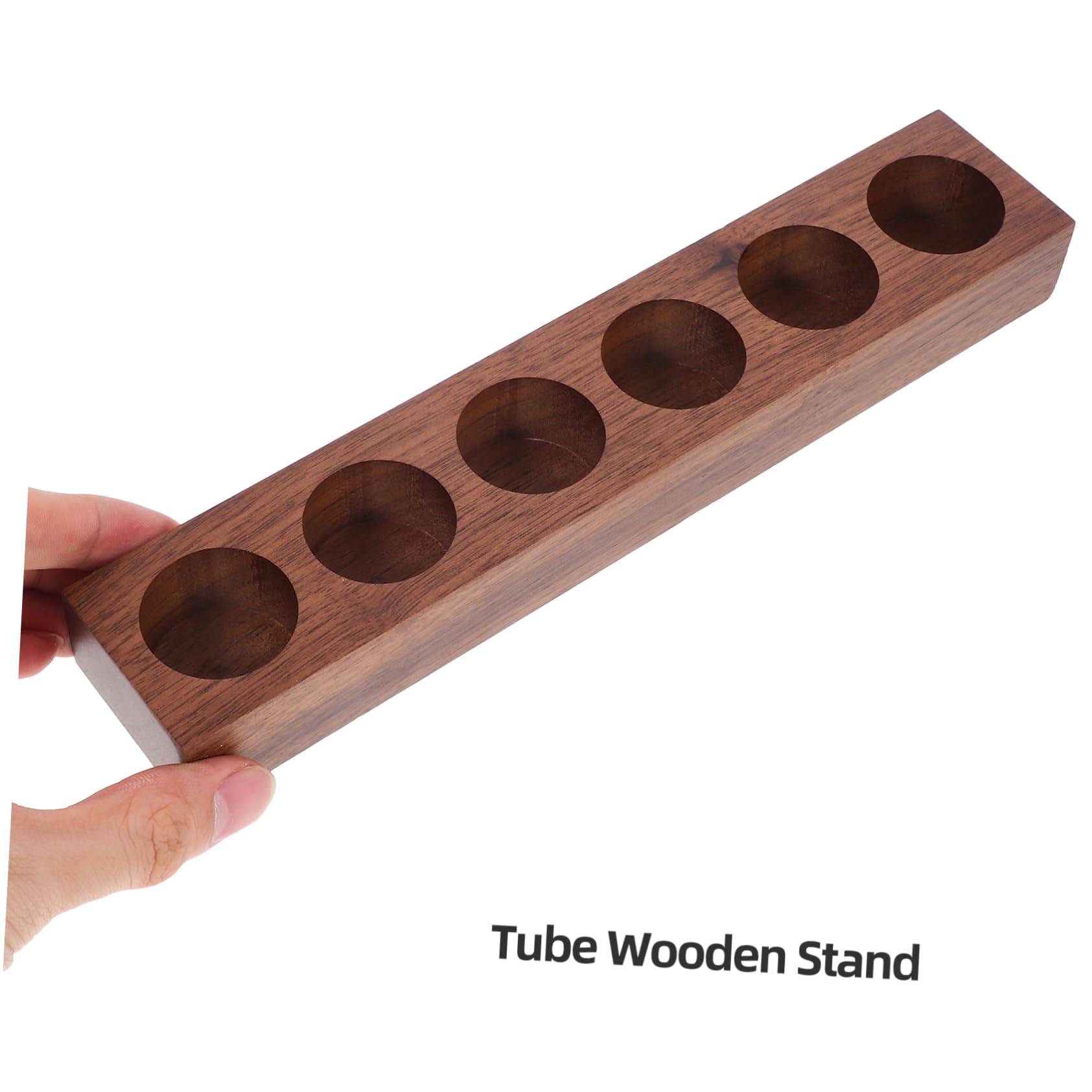 Cabilock Supporto Per Provette in Legno Per Chicchi Di Caffè 5 Pezzi Robusto E Versatile Espositore Per Provette