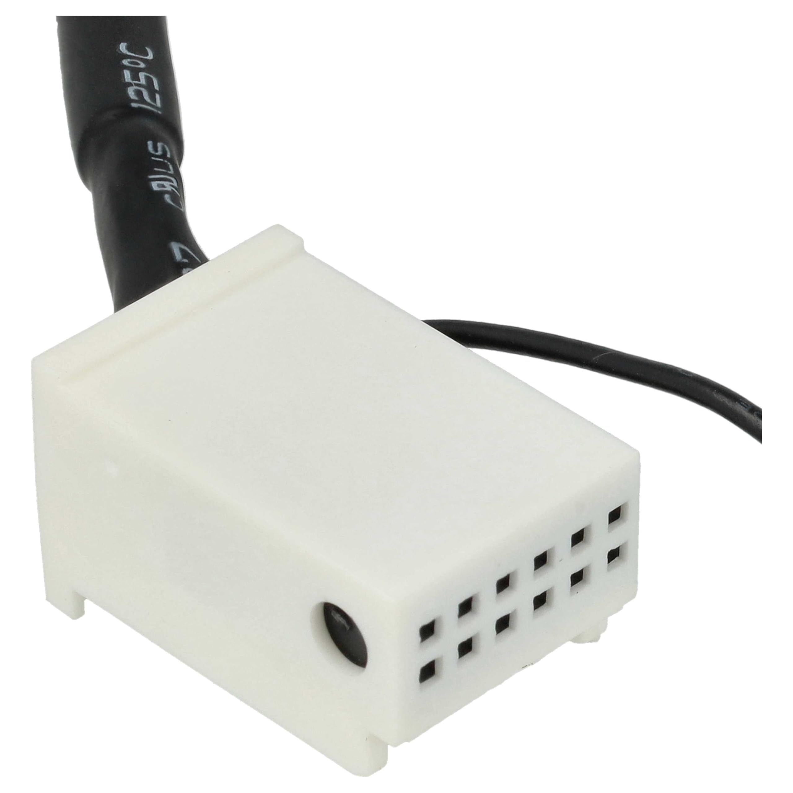 vhbw Adaptador Bluetooth Compatible con Audi A3 2008-2010 Navi RNS-E (sin MMI), Navigation Plus 3 Radio Coche - Incl. micrófono, Cable Jack + Clip