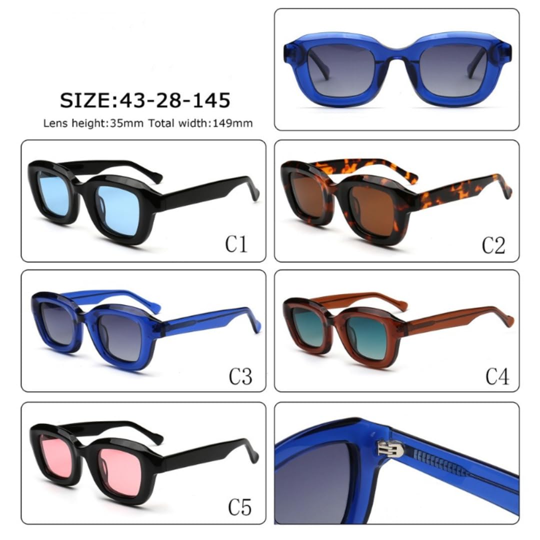 Okulary przeciwsłoneczne Punk Polarized Thick Men Acetat UV400 Women
