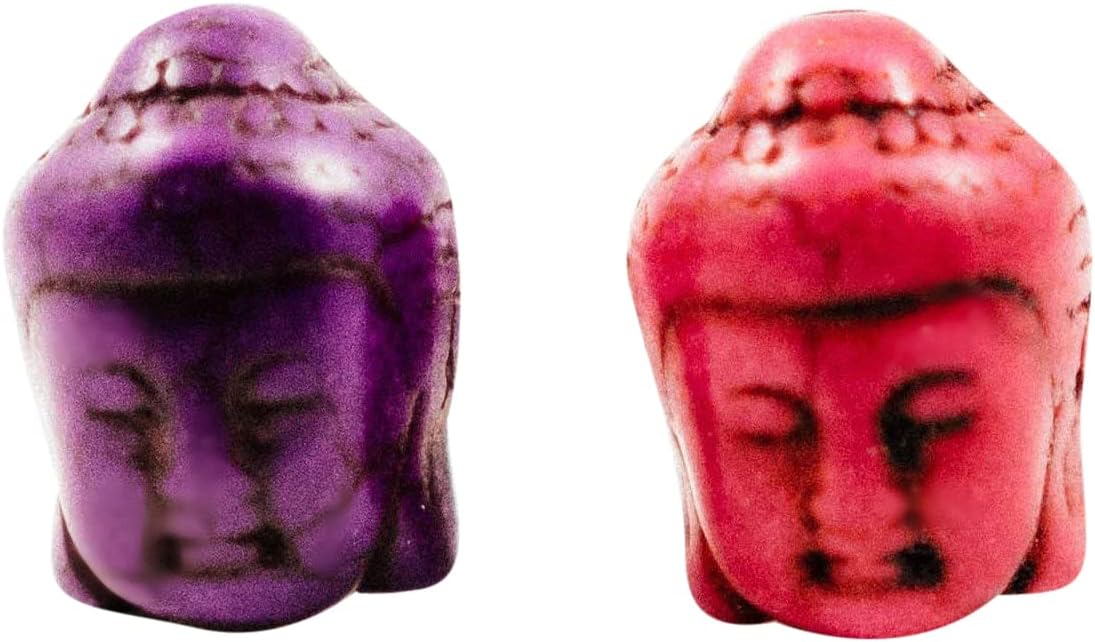 Purple and Pink Buddha Head Cufflinks, Lapel Pins, Tie Bars, Earrings, Jewelry and Accessories