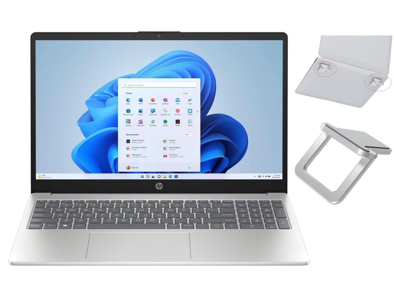 HP 15.6" FHD Laptop | AMD Ryzen 5 7520U（Beat i7-1255U | Integrated AMD Radeon Graphics | 16GB RAM DDR5 | 256GB SSD | Windows 11 Home | Bundle with