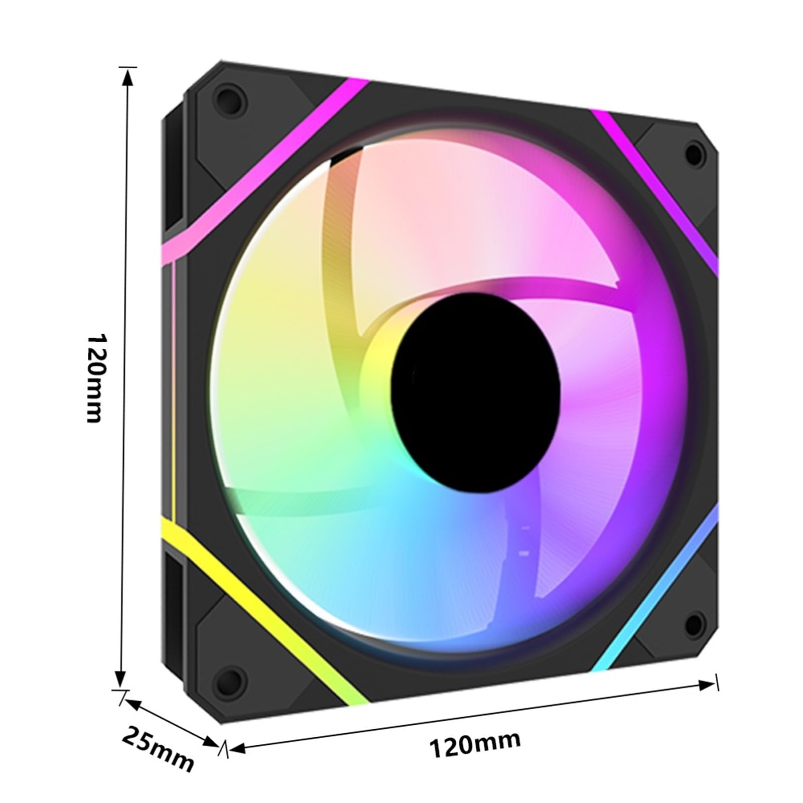 AM12 RGB Ventoinha PC Controladora 120mm Computer Case Fan Kit 6pin raffreddamento ad acqua CPU Ventole di Raffreddamento Argb 12cm Ventilador
