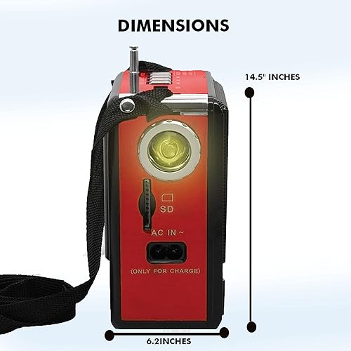 Miniatura 5 de Technical Pro Altavoz Bluetooth recargable de 100 vatios con micrófono de auriculares con cable, luz de flash, radio FM, entradas SD/USB y panel