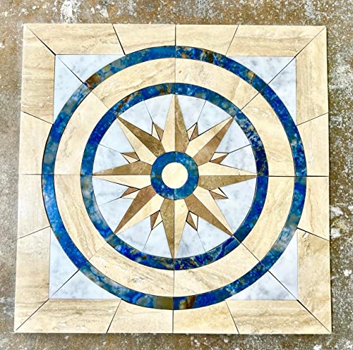 Floor Marble Medallion Tile 32''x32''