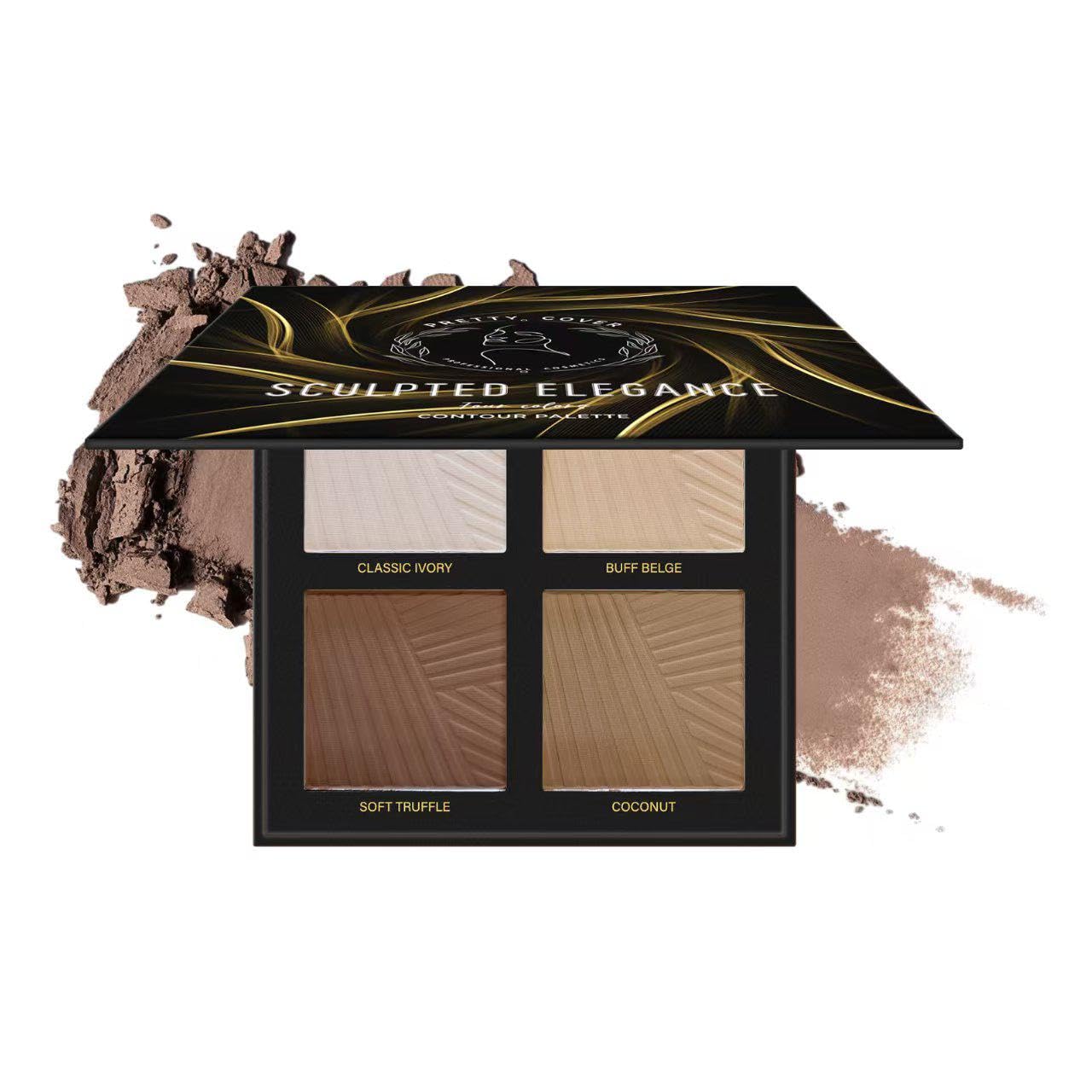 Face Sculpting Palette - Seamlessly Blends to Define Features - 4 Highly Pigmented Shades 18g-image-46