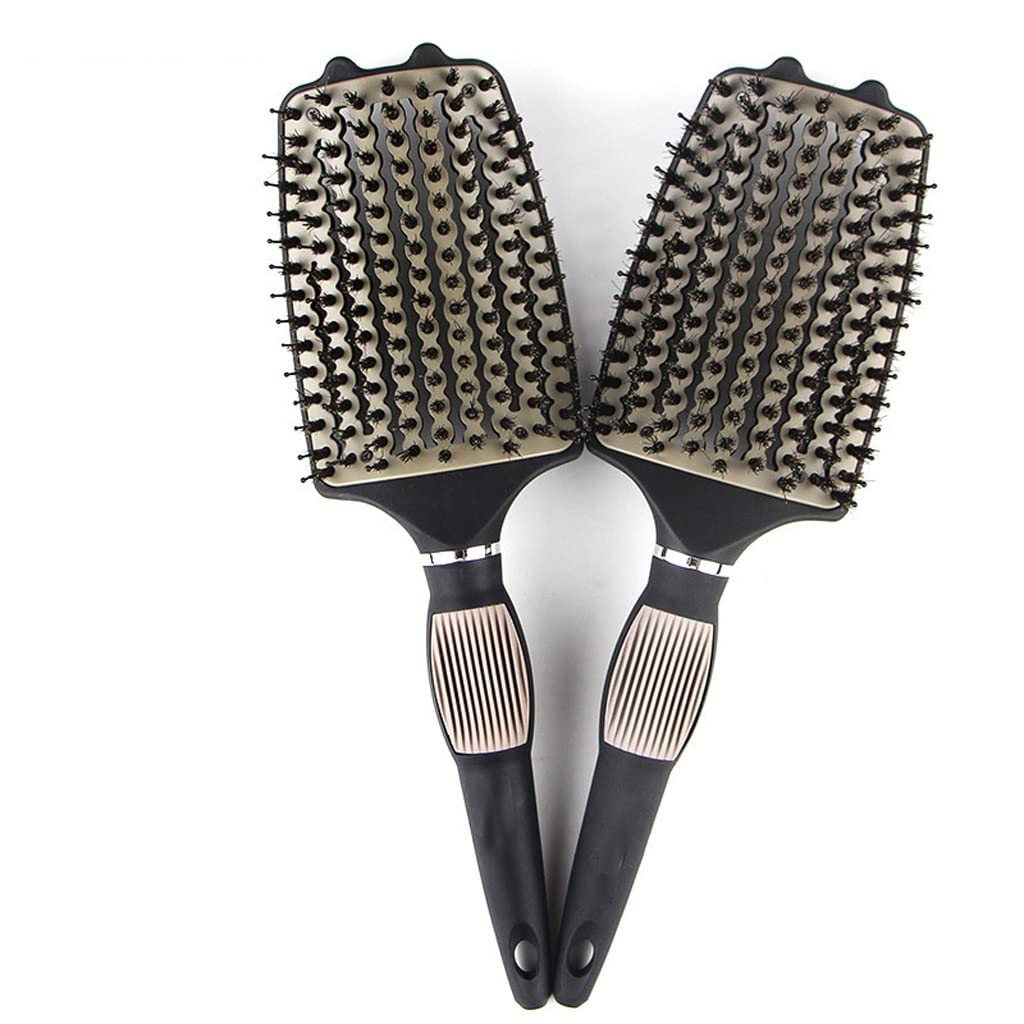 ADERFETBI Hair Comb Hair Combs Hard Bristles Creative Bending Comb Curly Styling Wide Tooth Ribs ABS Multifunctional 9-row Hairdressing Men's and Women's Care(B2PC)