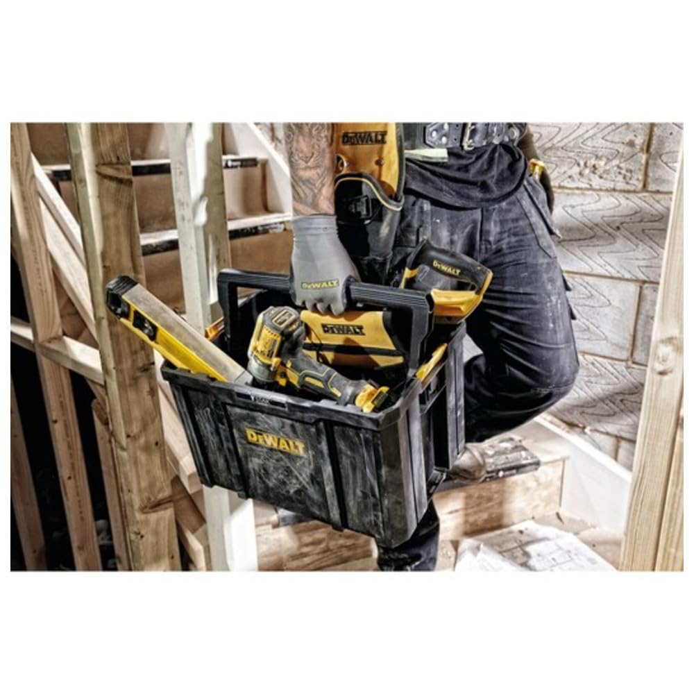 DEWALT DWST1-71228 TSTAK Cestello con Aperture Frontale per Accessibilità, Cerniere Laterali per Agganciarli a altri TSTAK, Ampio Volume, Dimensioni 320 x 275 x 440 mm