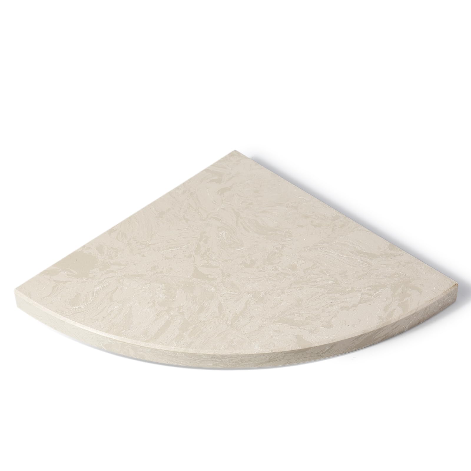 Koville 10 Natural Marble Shower Corner Shelf for Bathroom Wall Mounted Stone Corner Shower Caddy 1 Layer No