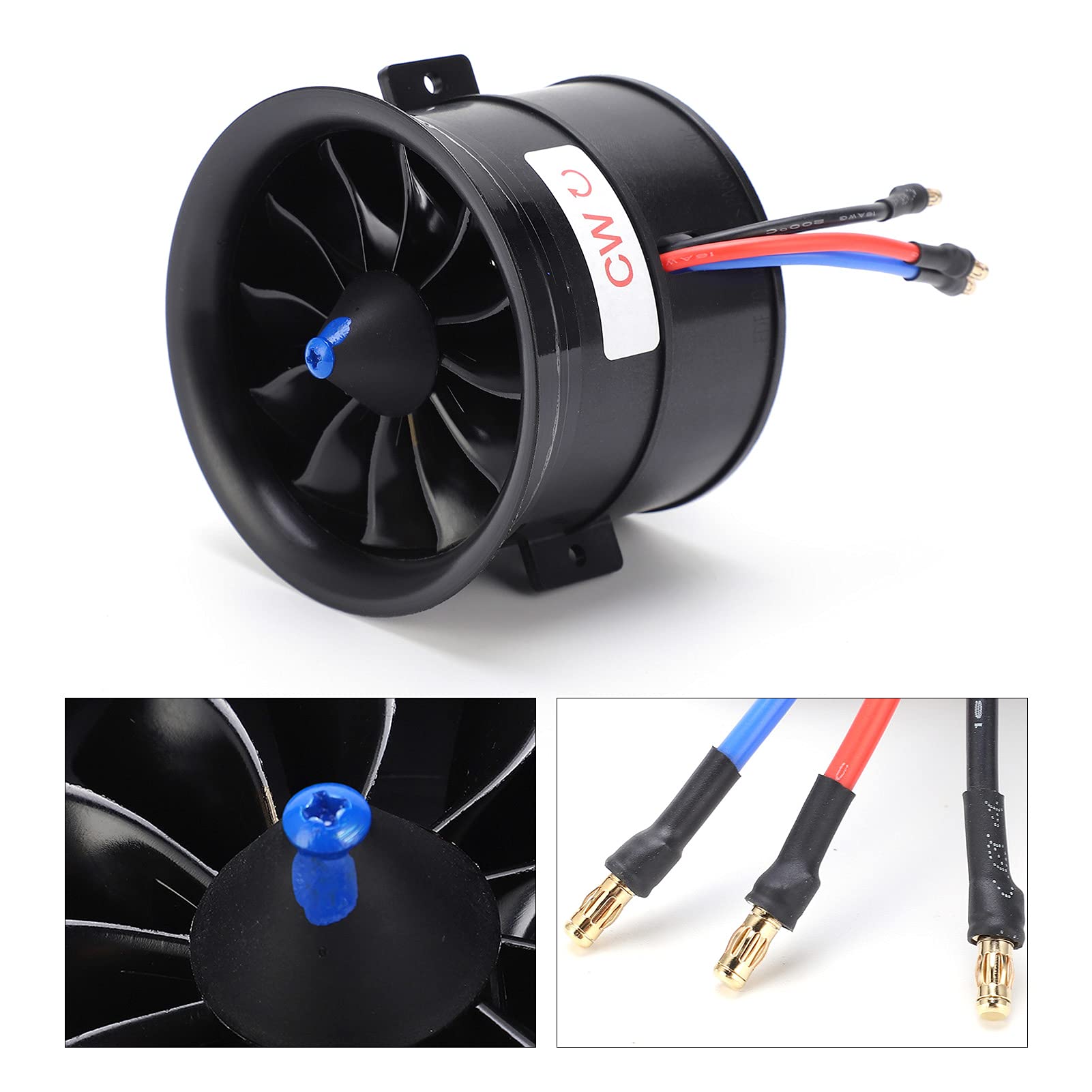 70 mm 12 hojas de canal RC con 6S 2100 KV ESC controlador de velocidad (CW)