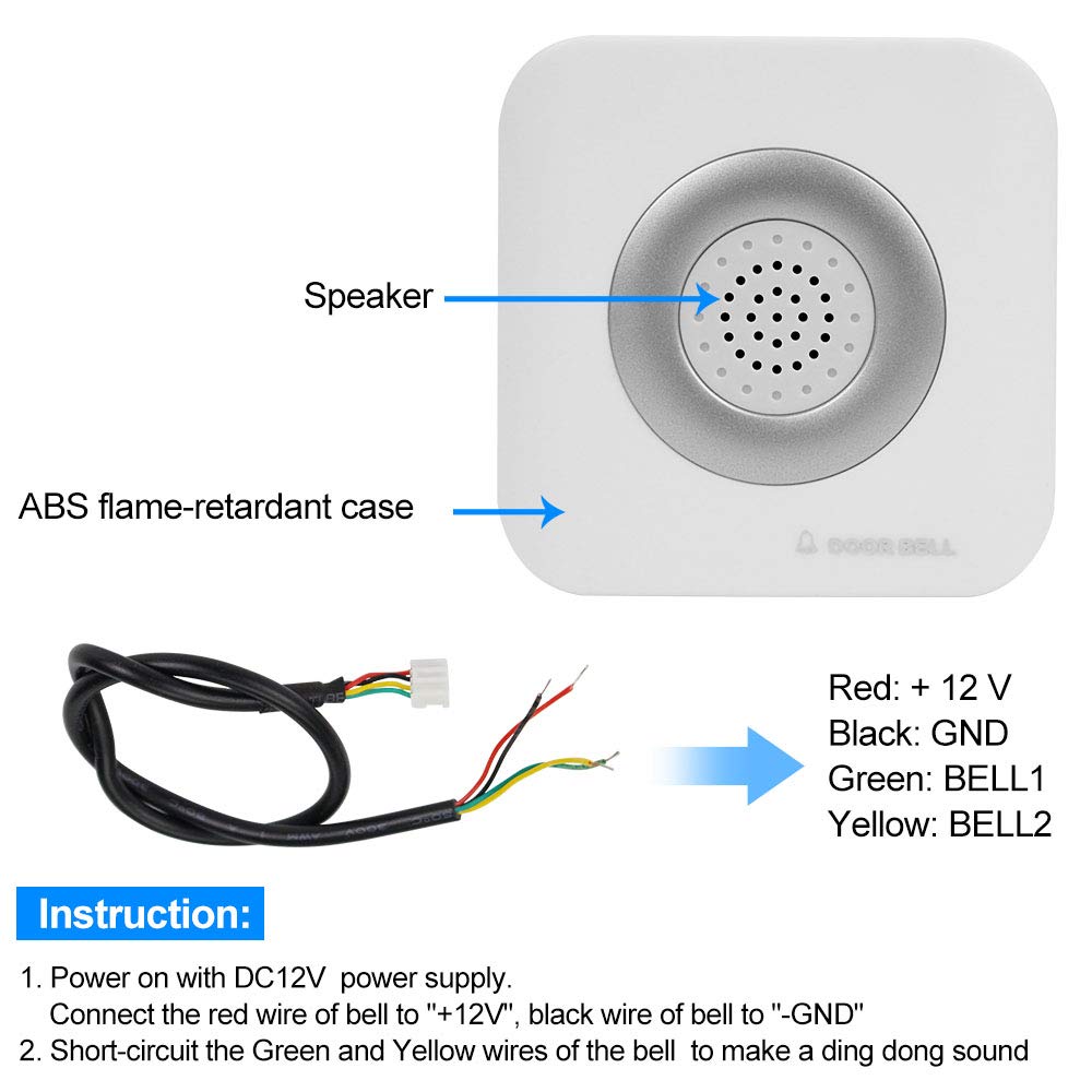 Passwortkarte Zutrittskontrollsystem Kit Elektrisches Türschloss | RFID-Tastatur-Controller für 1000 Benutzer. Für Wohnungen, Büros, Villen; Edelstahl-Ausgangstaste