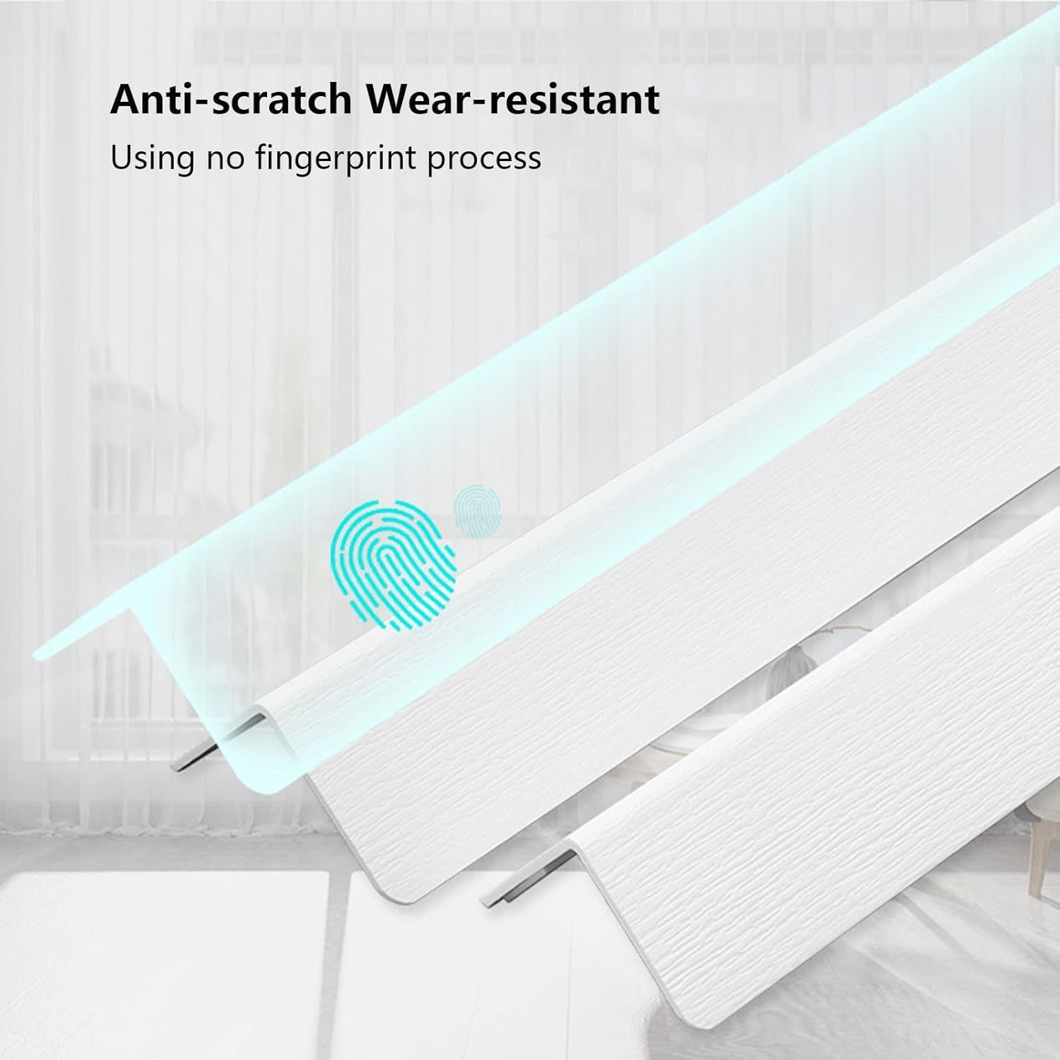 Protezione del bordo della parete con disposizione angolare, | Protezioni for scudi angolari in PVC, striscia anticollisione autoadesiva for soggiorno, camera da letto(W 3.6cm)