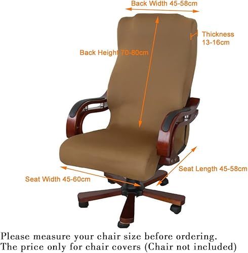 Miniatura 3 de ELEOPTION - Funda para silla de oficina con respaldo alto y elástico, tamaño grande, universal para silla de ordenador, silla ejecutiva, giratoria,
