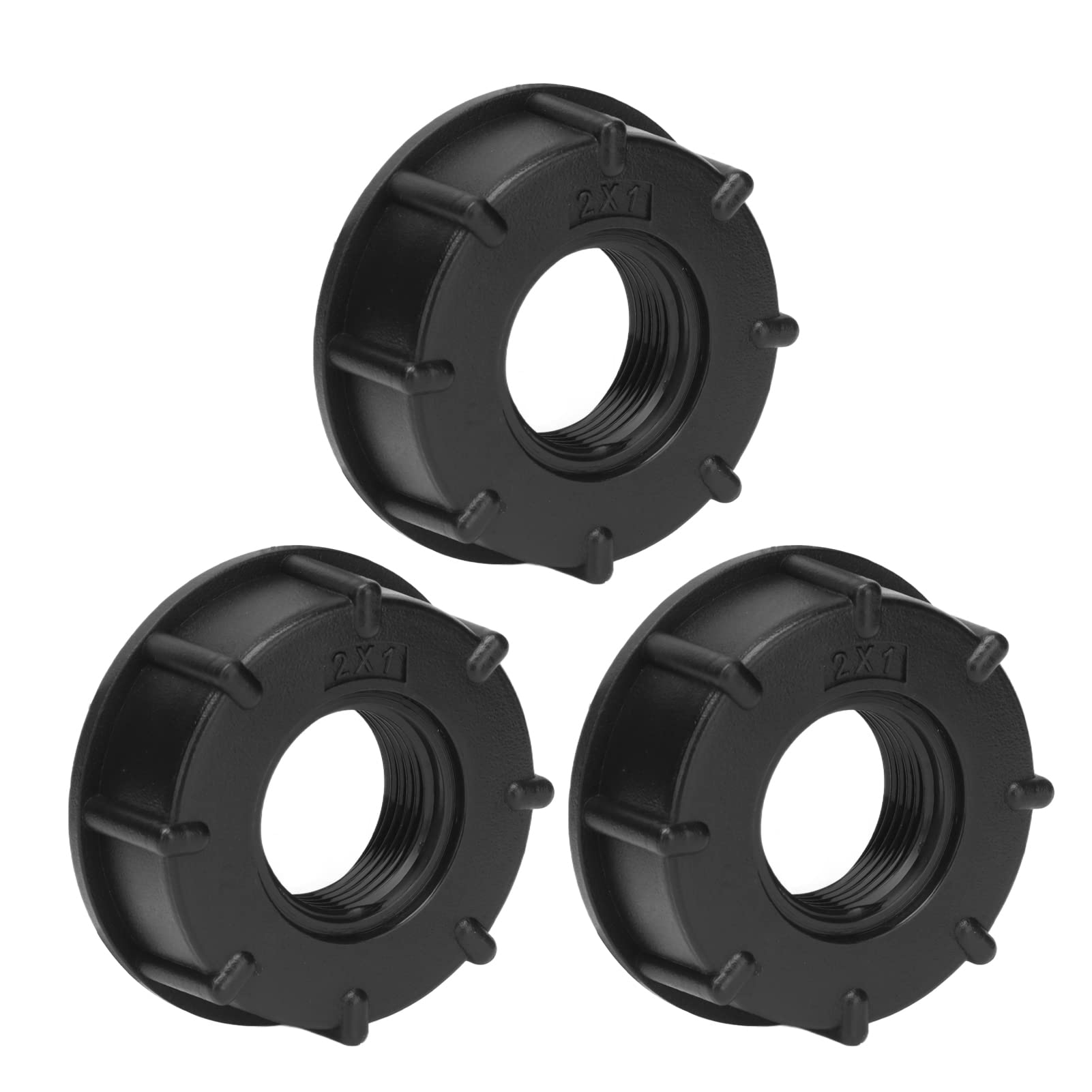 Yctze Set Raccordo Serbatoio IBC, Connettore a Filettatura Grossa 60mm, | 3 pezzi, materiale ABS resistente, guarnizione incorporata, tenuta ermetica