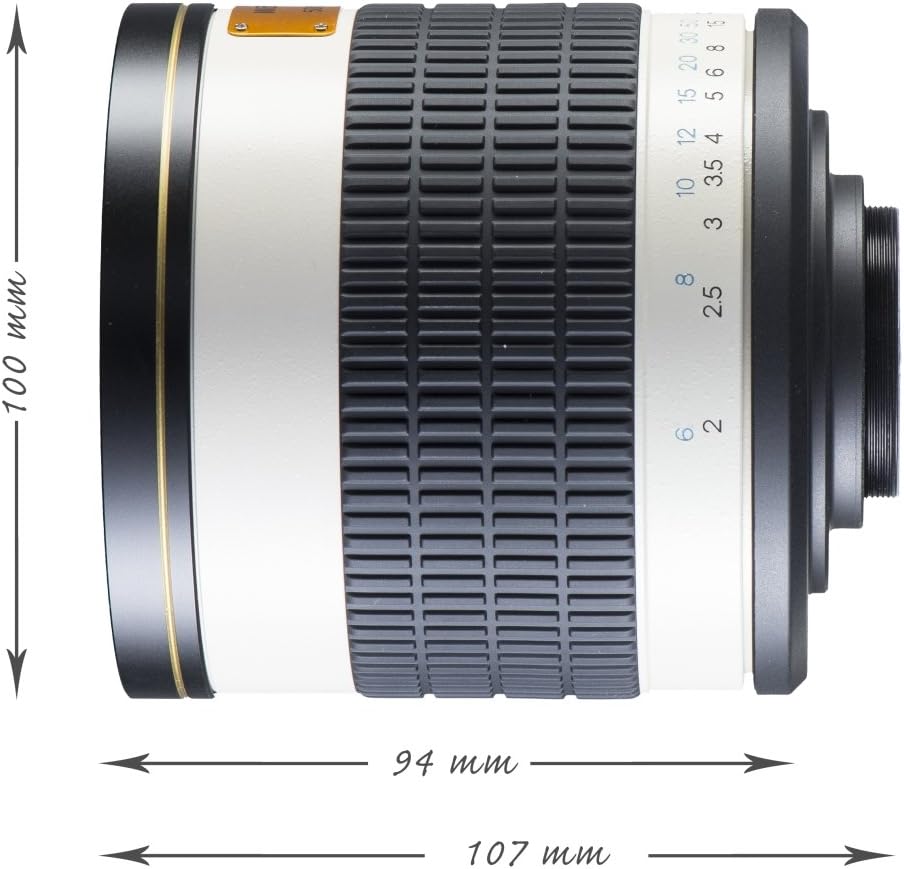 Walimex Pro 500mm 1:6.3 DSLR Mirror Telephoto Lens with focus distance markings