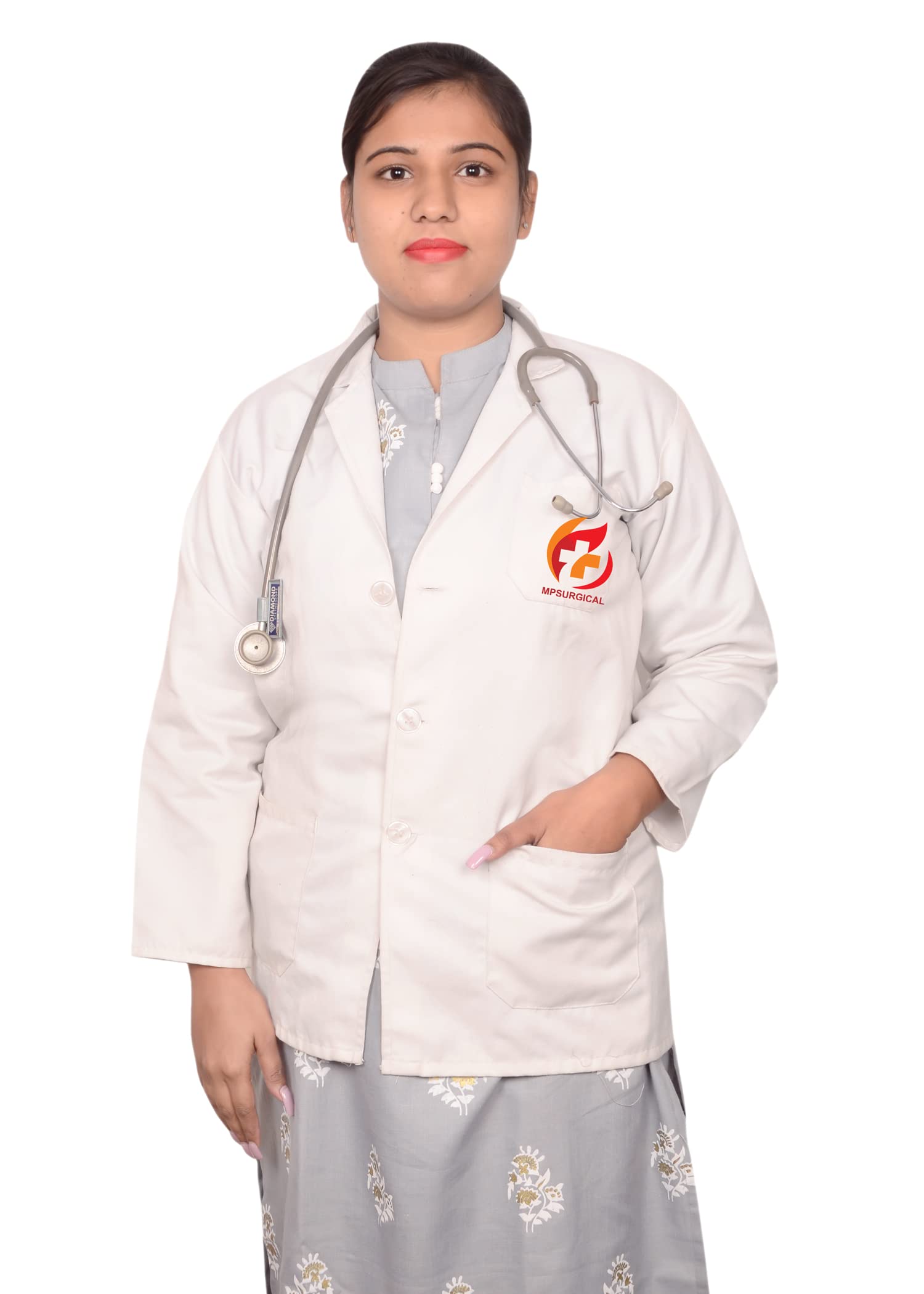 mpsurgical Women's Full Sleeves White Lab Coat for Doctors-picture-48