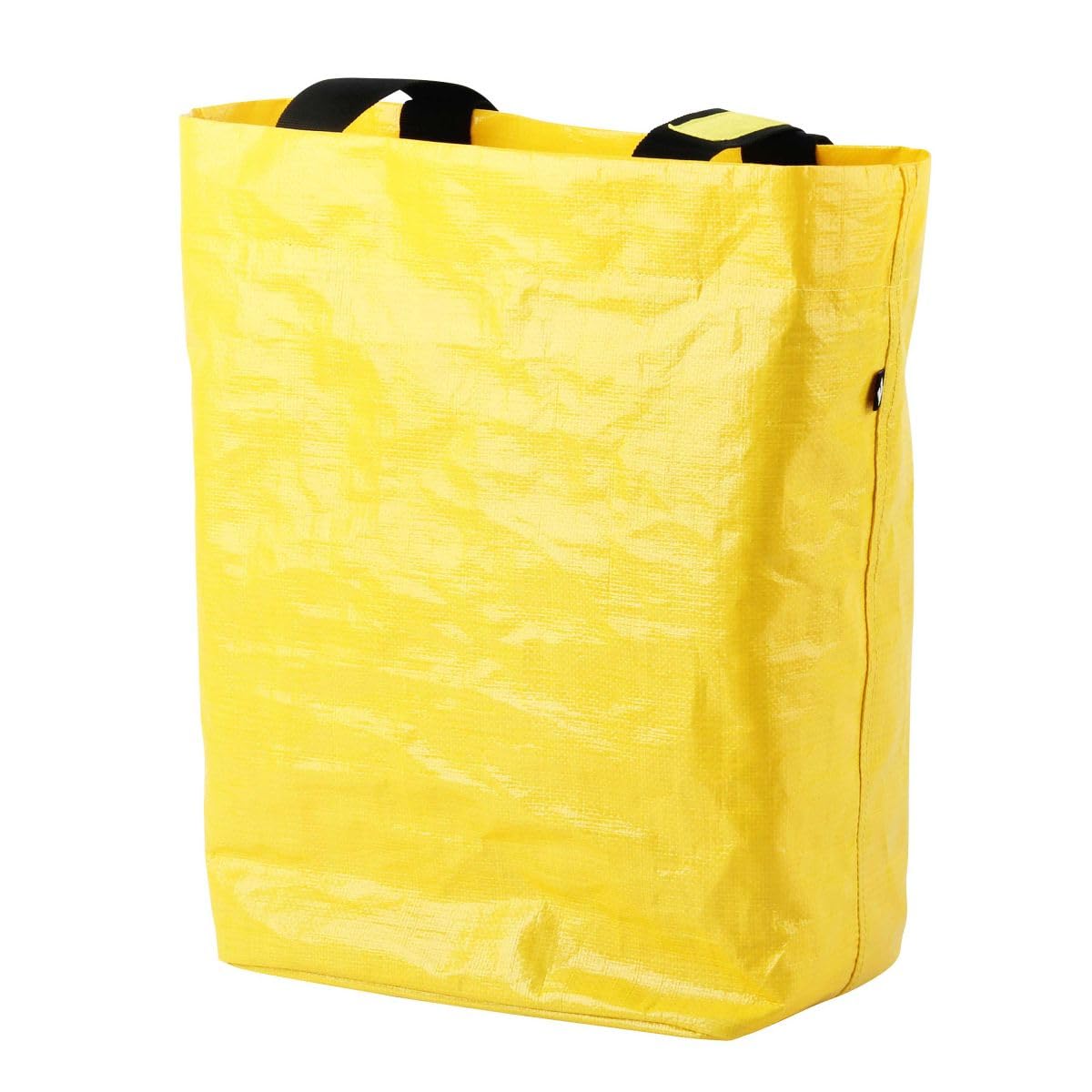 Hapo-G - Sacoche Arrière Vélo Jaune - Fixation Porte-Bagages - Polypropylène Recyclé - 17L - Anse de Portage - Compatible E-Bike - Crochets 8, 11, 15 mm - Dimensions 29x40x18 cm - Charge Max 5 kg