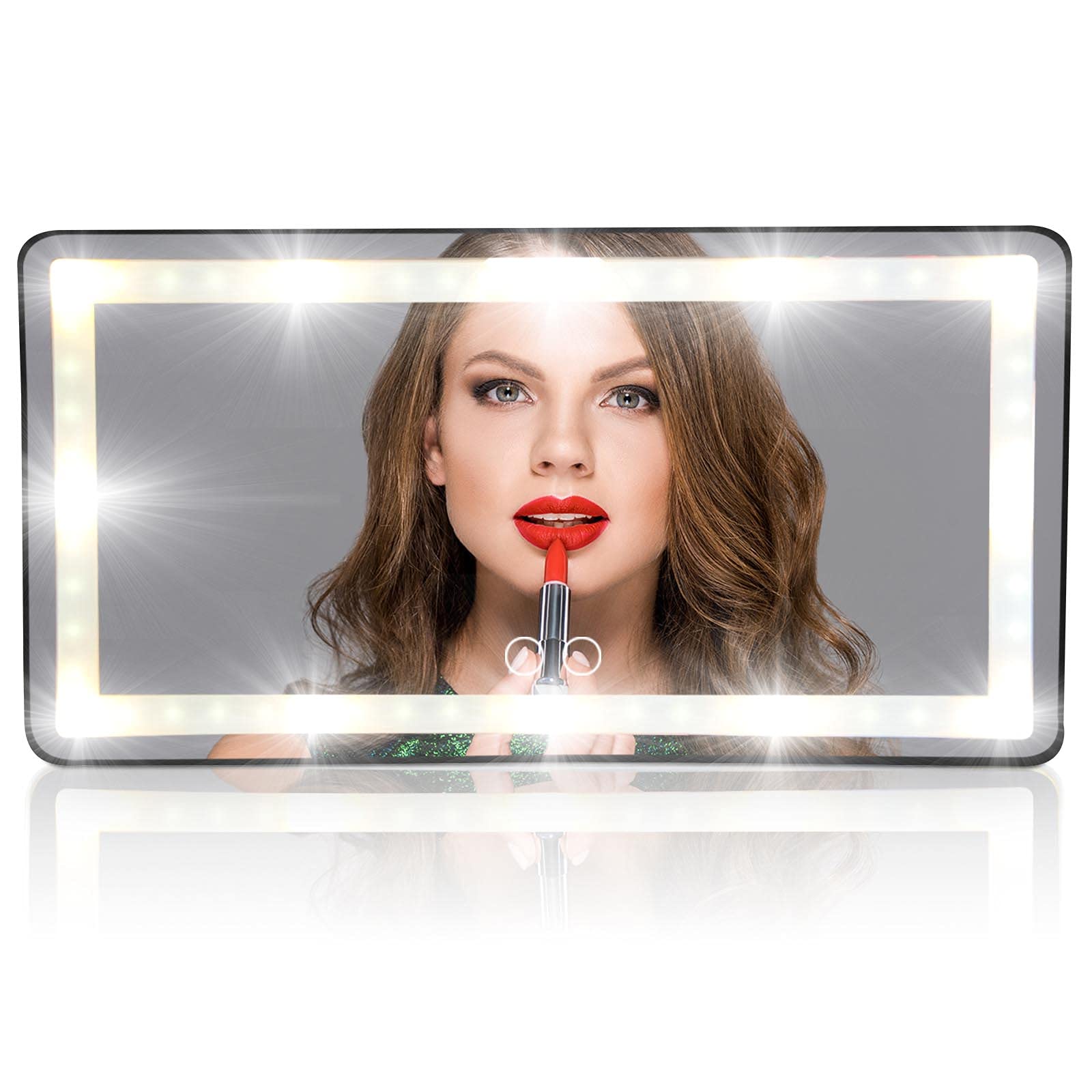 Buy Car Visor Vanity Mirror Car Makeup Mirror with LED Lights Mirror