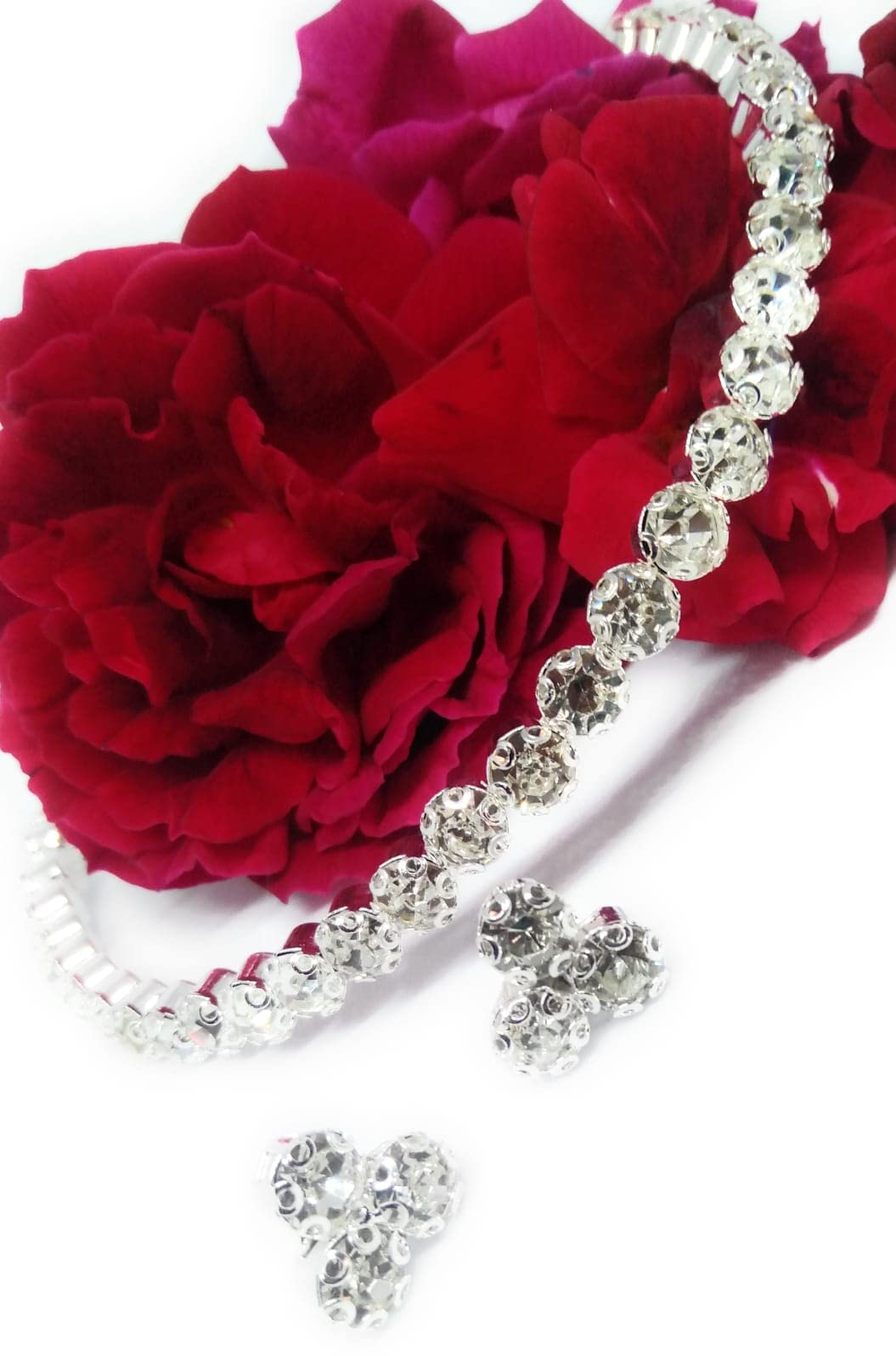 SHARALLE American Diamond Sparkling Crystal Diamond Chocker Necklace Set with Earrings for Kids and Girls (B0B282NQ9C) Amazon Price History, Amazon Price Tracker