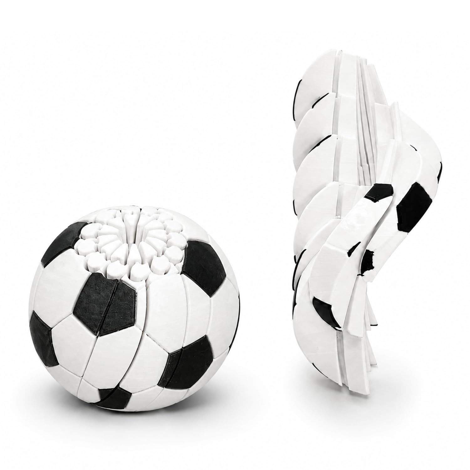 3D Printed Fidgets Football Twist Sensory Ball, Stress Relief Puzzle