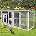 Pawhut Gallinero Exterior Madera Integrado Bandeja Deslizante Extraíble Ventilación Fácil de Limpiar...
