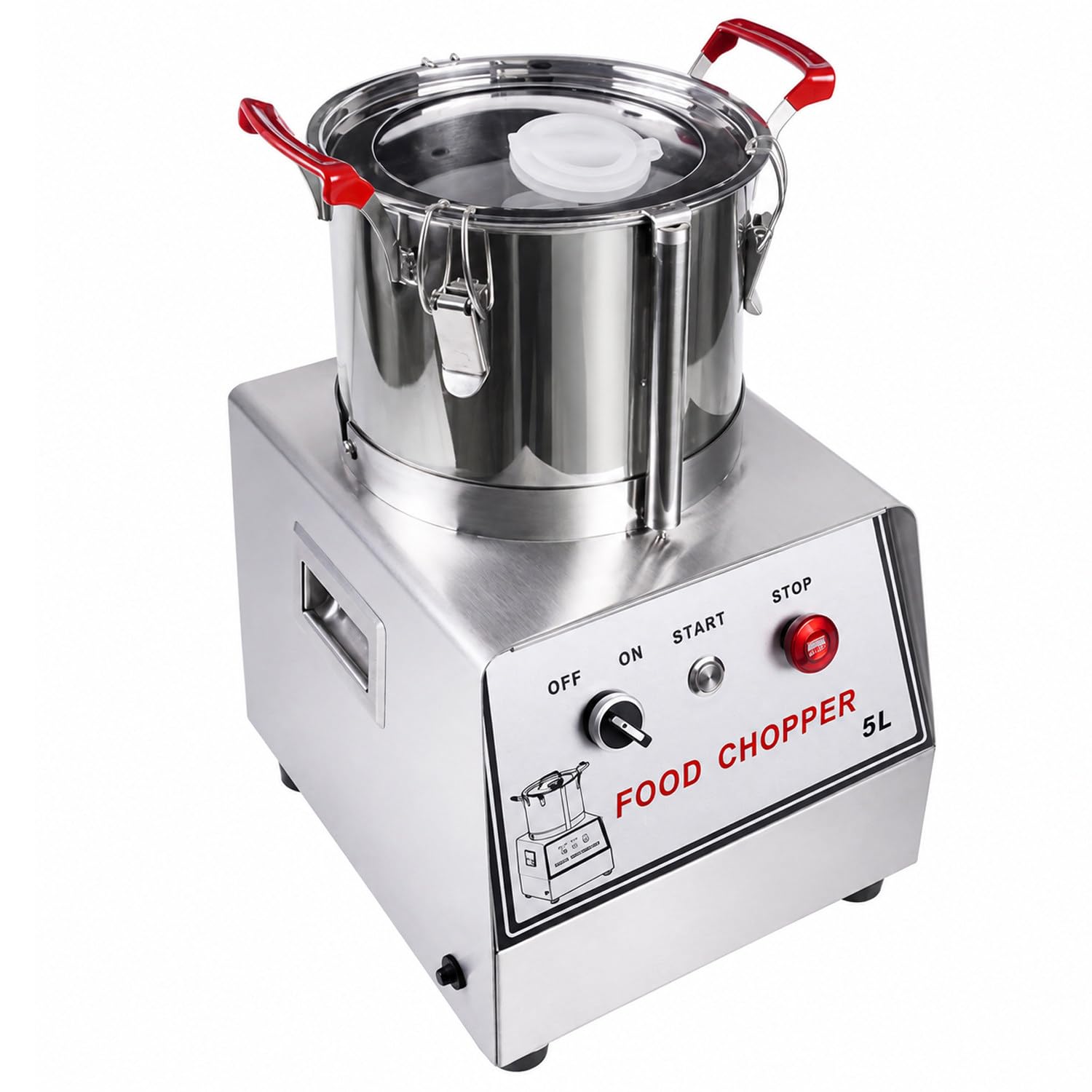 Procesador de alimentos comercial,picador eléctrico de acero inoxidable 10L
