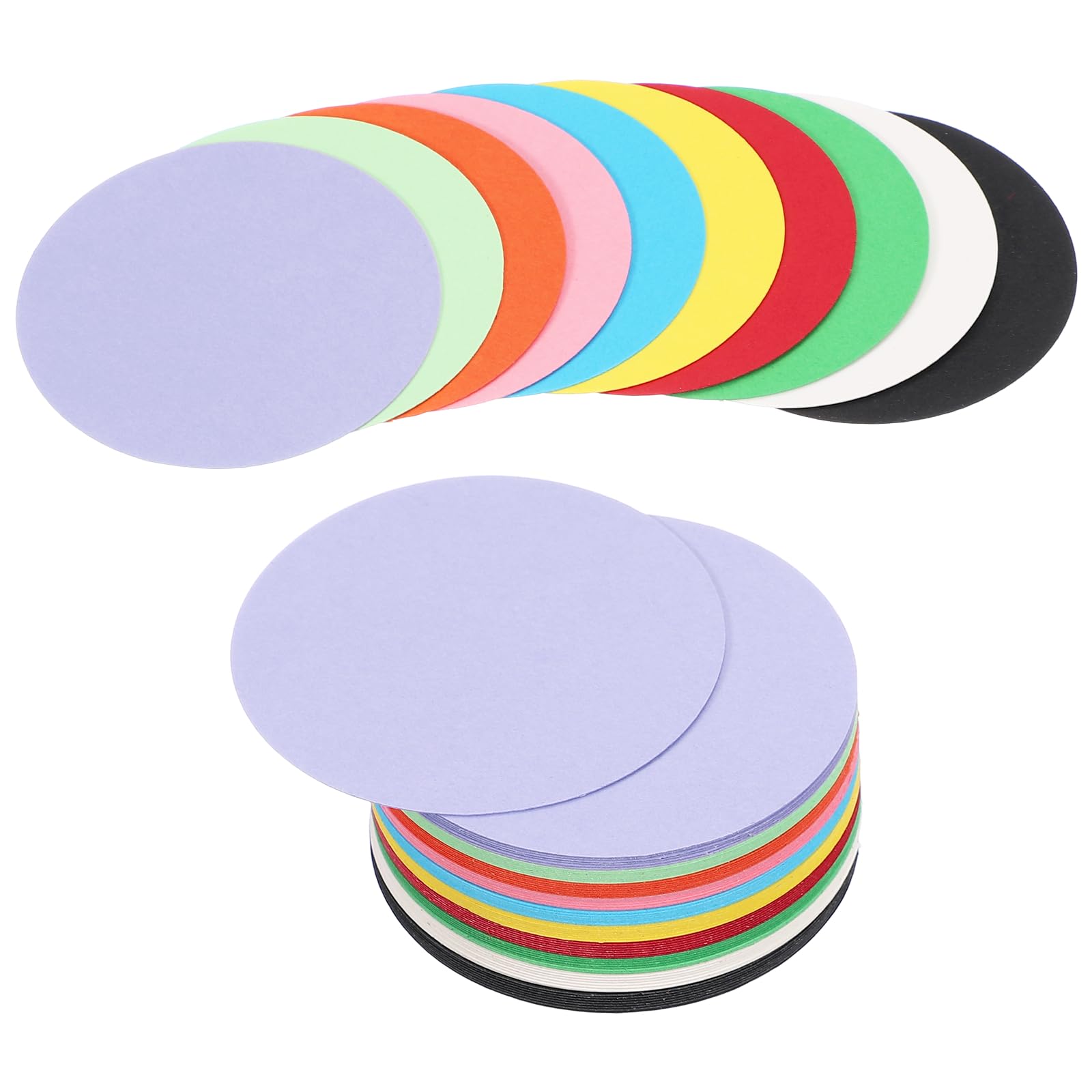 PATIKIL 100 Sheet Circle Card Stock, 3 Inch Round Cutouts Paper Thick Cardstock Coaster for DIY Craft Projects Printing Supplies Bulletin Board Decor, Multicolor